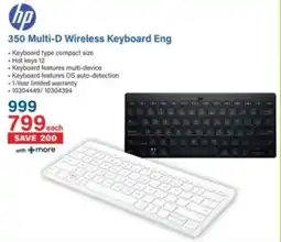 Incredible Connection HP 350 Multi-D Wireless Keyboard Eng offer