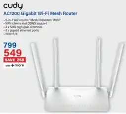 Incredible Connection Cudy AC1200 Gigabit Wi-Fi Mesh Router offer