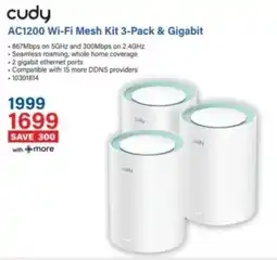 Incredible Connection Cudy AC1200 Wi-Fi Mesh Kit 3-Pack & Gigabit offer