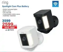 Incredible Connection Ring Spotlight Cam Plus Battery offer