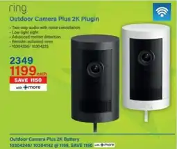 Incredible Connection Ring Outdoor Camera Plus 2K Plugin offer