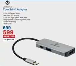 Incredible Connection Volkano Core 3-in-1 Adaptor offer