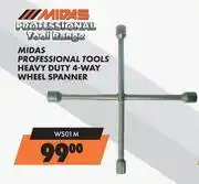 Midas Midas Professional Tools Heavy Duty 4 Way Wheel Spanner WS01M offer