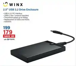 Incredible Connection WINX 2.5" USB 3.2 Drive Enclosure offer