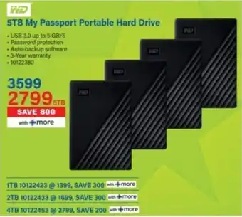 Incredible Connection WD 5TB My Passport Portable Hard Drive offer