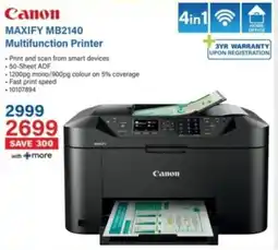 Incredible Connection Canon MAXIFY MB2140 Multifunction Printer offer