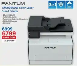 Incredible Connection PANTUM CM2105ADW Color Laser 3-in-1 Printer offer