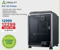 Incredible Connection CREALITY K1C 3D Printer offer