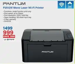 Incredible Connection PANTUM P2512W Mono Laser Wi-Fi Printer offer