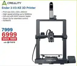 Incredible Connection CREALITY Ender 3-V3-KE 3D Printer offer