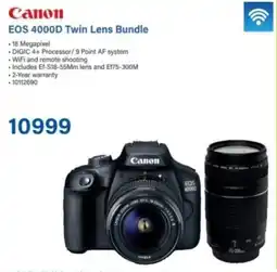 Incredible Connection Canon EOS 4000D Twin Lens Bundle offer