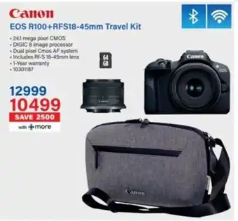 Incredible Connection Canon EOS R100 + RFS18-45mm Travel Kit offer