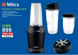 Incredible Connection Milex Nutri1200 8-in-1 Blender Black offer