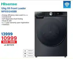 Incredible Connection Hisense 5S Front Loader WF5S1245BB offer