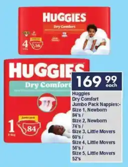 President Hyper Huggies Dry Comfort Jumbo Pack Nappies offer