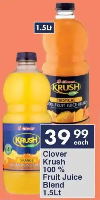 President Hyper Clover Krush 100% Fruit Juice Blend offer