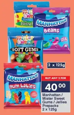 President Hyper Manhattan/ Mister Sweet Gums/ Jellies Prepacks offer