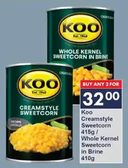 President Hyper Koo Creamstyle Sweetcorn/ Whole Kernel Sweetcorn in Brine offer