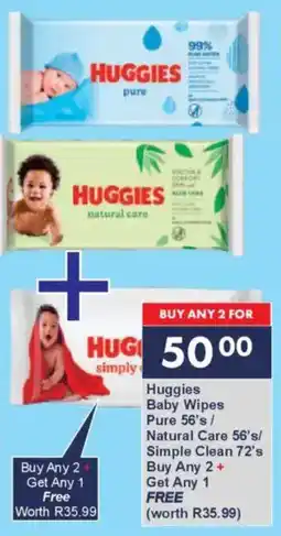 President Hyper Huggies Baby Wipes Pure/ Natural Care/ Simple Clean offer