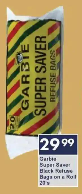 President Hyper Garbie Super Saver Black Refuse Bags on a Roll offer