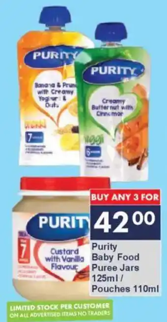 President Hyper Purity Baby Food Puree Jars/ Pouches offer