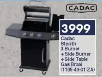 President Hyper Cadac Stealth 3 Burner + Side Burner + Side Table Gas Braai offer
