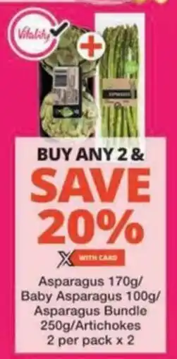 Checkers Hyper Asparagus/ Baby Asparagus/ Asparagus Bundle/ Artichokes offer