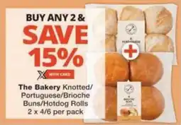 Checkers Hyper The Bakery Knotted/ Portuguese/ Brioche Buns/ Hotdog Rolls offer