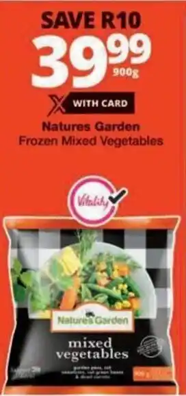 Checkers Hyper Natures Garden Frozen Mixed Vegetables offer