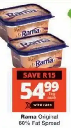 Checkers Hyper Rama Original 60% Fat Spread offer