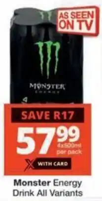 Checkers Hyper Monster Energy Drink All Variants offer