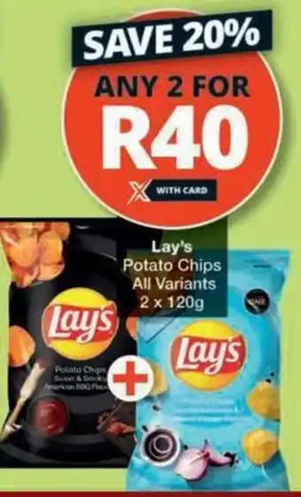 Checkers Hyper Lay's Potato Chips All Variants offer