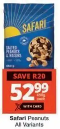Checkers Hyper Safari Peanuts All Variants offer