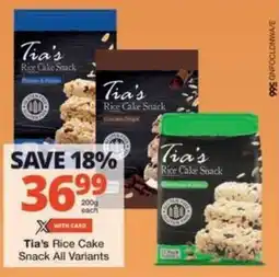 Checkers Hyper Tia's Rice Cake Snack All Variants offer