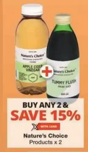 Checkers Hyper Nature's Choice Products offer