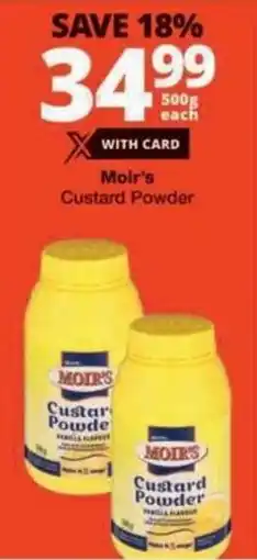 Checkers Hyper Moir's Custard Powder offer