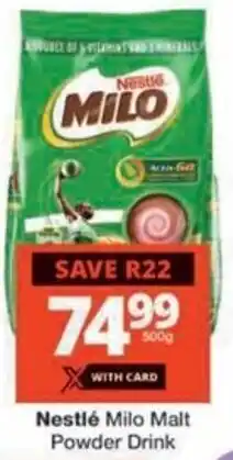 Checkers Hyper Nestlé Milo Malt Powder Drink offer