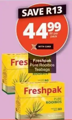 Checkers Hyper Freshpak Pure Rooibos Teabags offer