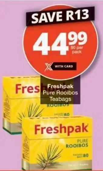 Checkers Hyper Freshpak Pure Rooibos Teabags offer