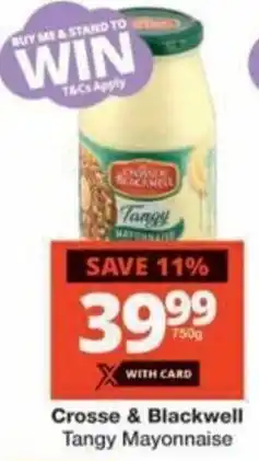 Checkers Hyper Crosse & Blackwell Tangy Mayonnaise offer