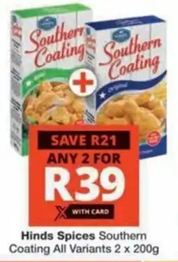 Checkers Hyper Hinds Spices Southern Coating All Variants offer