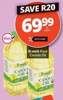 Checkers Hyper B-well Pure Canola Oil offer
