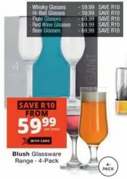 Checkers Hyper Blush Glassware Range offer
