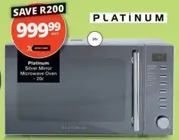 Checkers Hyper Platinum Silver Mirror Microwave Oven offer