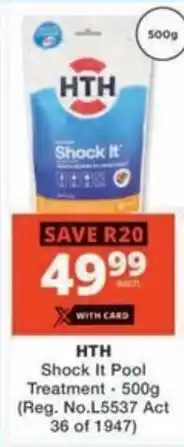 Checkers Hyper HTH Shock It Pool Treatment offer