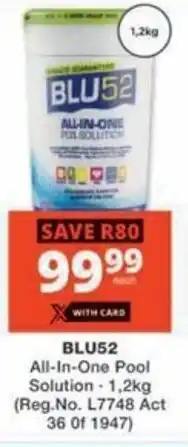 Checkers Hyper BLU52 All-In-One Pool Solution offer