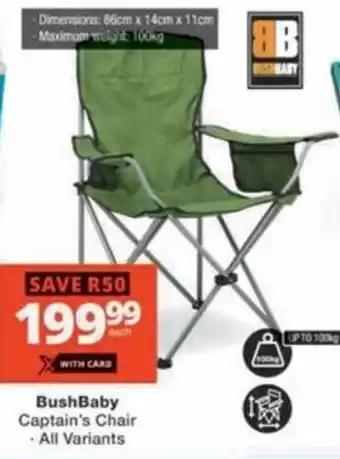 Checkers Hyper BushBaby Captain's Chair offer