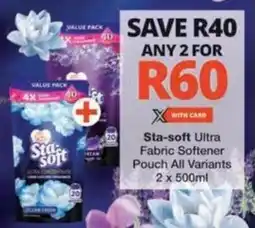 Checkers Hyper Sta-soft Ultra Fabric Softener Pouch All Variants offer
