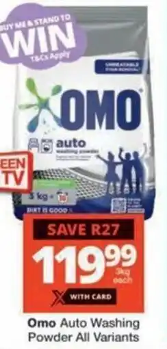 Checkers Hyper Omo Auto Washing Powder All Variants offer