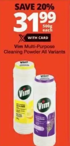 Checkers Hyper Vim Multi-Purpose Cleaning Powder All Variants offer